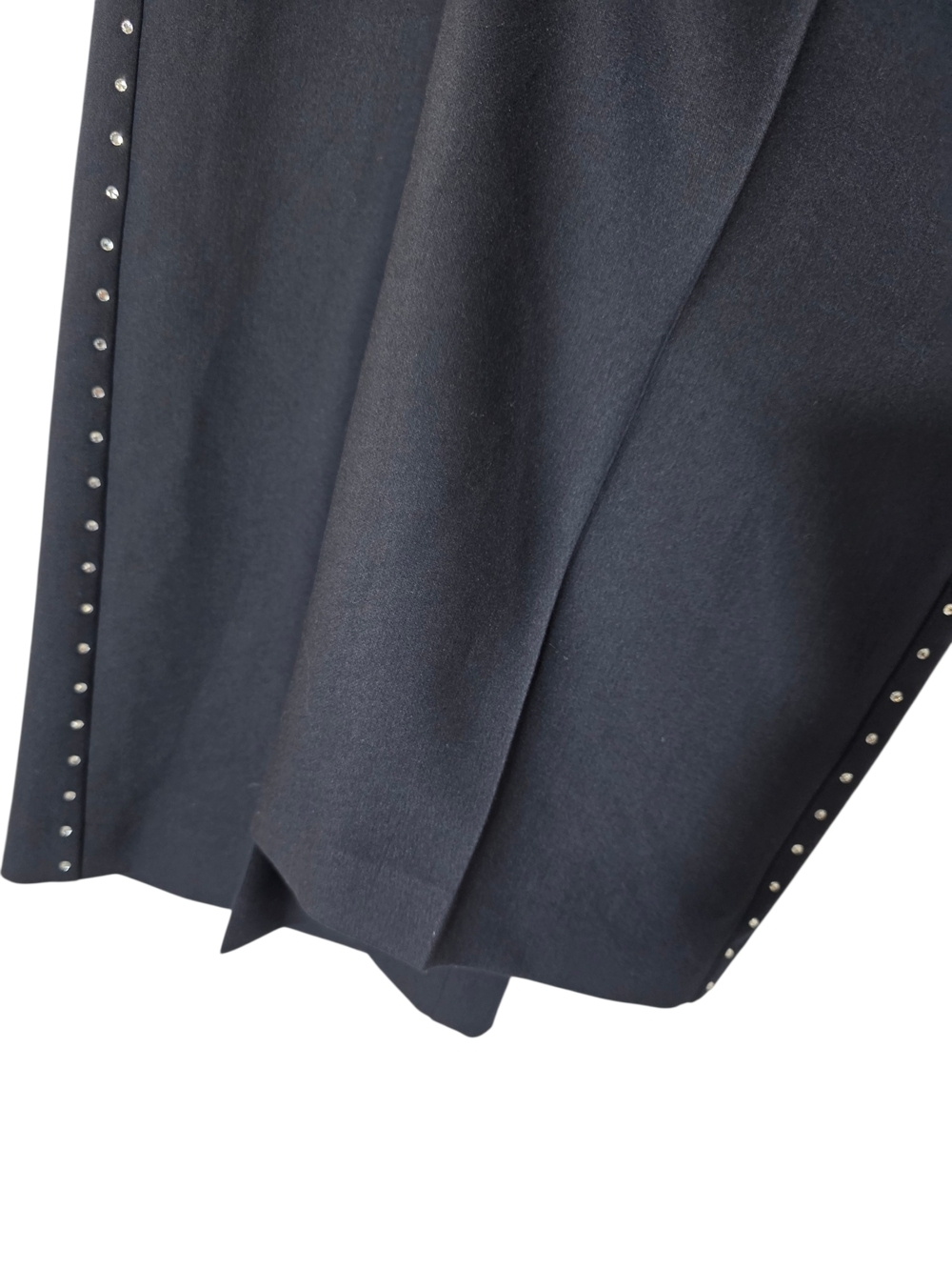 Zadig & Voltaire Panol Tailleur Strass Woven Wide-Leg Pants Rhinestones side det - Picture 6 of 14